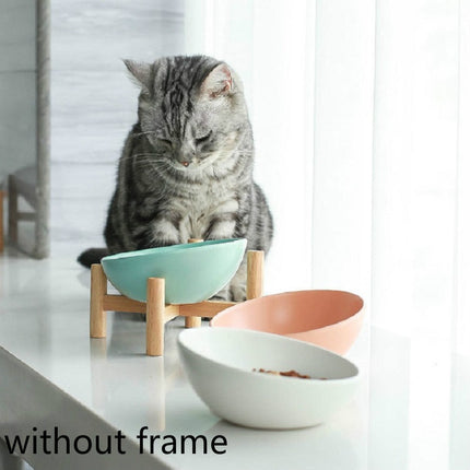15cm/300ml Cat Dog Food Bowl Pet Ceramic Bowl, Style:Bowl(Orange)-garmade.com