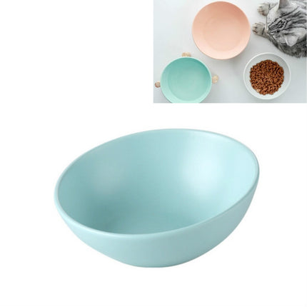 18cm/600ml Cat Dog Food Bowl Pet Ceramic Bowl, Style:Bowl(Blue)-garmade.com