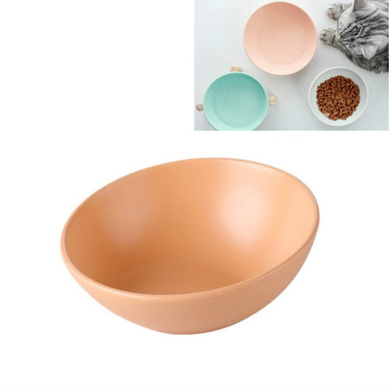 18cm/600ml Cat Dog Food Bowl Pet Ceramic Bowl, Style:Bowl(Orange)-garmade.com