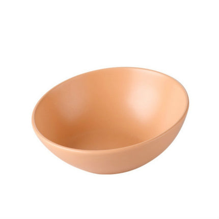18cm/600ml Cat Dog Food Bowl Pet Ceramic Bowl, Style:Bowl(Orange)-garmade.com