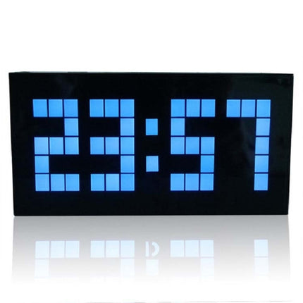 Digital Electronic Alarm Clock Creative LED Desk Clock US Plug, Style:4 Digits 5 Segments(Blue Light)-garmade.com