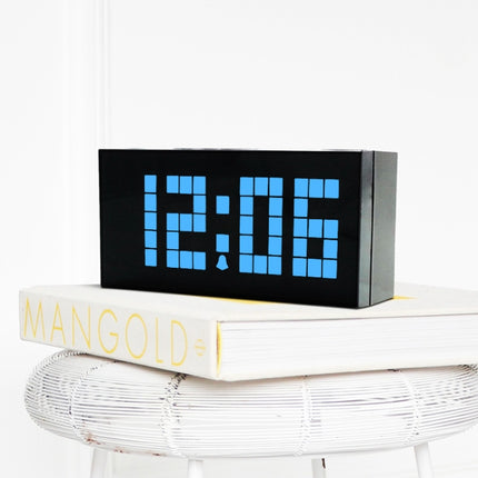 Digital Electronic Alarm Clock Creative LED Desk Clock US Plug, Style:4 Digits 7 Segments(Blue Light)-garmade.com