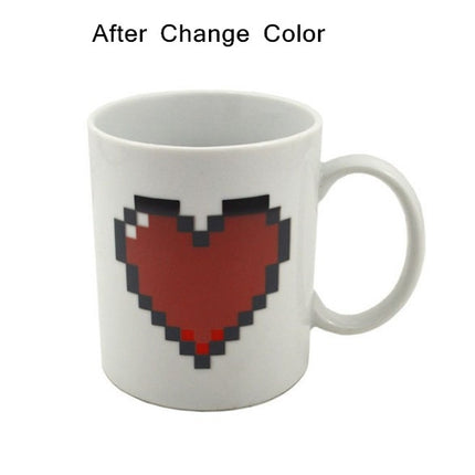 Creative Heart Magic Temperature Changing Cup Color Changing Chameleon Mugs Heat Sensitive Coffee Tea Milk Cup-garmade.com