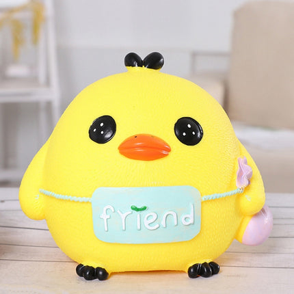 Children Toys Money Chicken Saving Boxes Cute Cartoon Coin Money Box, Size:13x11x11cm(Yellow)-garmade.com