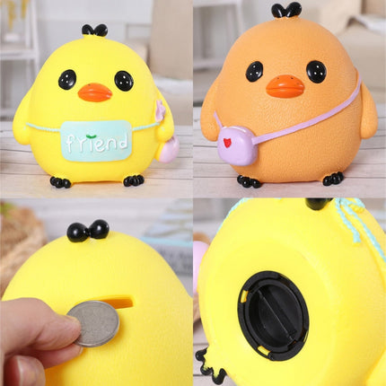 Children Toys Money Chicken Saving Boxes Cute Cartoon Coin Money Box, Size:13x11x11cm(Yellow)-garmade.com