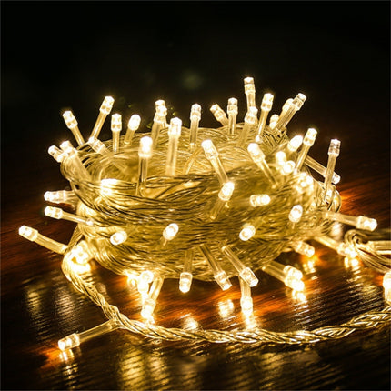 50M LED String Lights Christmas New Year Garland Decoration for Street Room House Garden Outdoor Use DIY Decor EU US Plug in, Wattage:50M 400LEDS(Red)-garmade.com