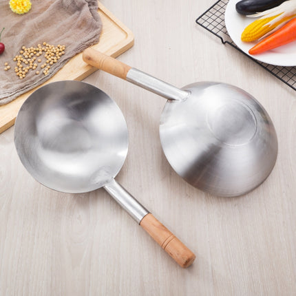 Stainless Steel Kitchen Spoon Water Spoon Large Scoop, Size:28cm(All Steel)-garmade.com