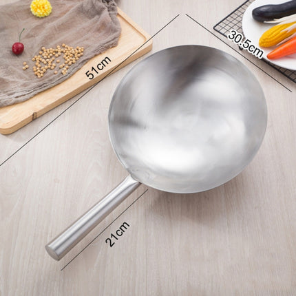 Stainless Steel Kitchen Spoon Water Spoon Large Scoop, Size:30cm(All Steel)-garmade.com