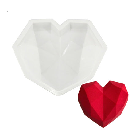 3 PCS Diamond Love DIY Cake Silicone Mold Sponge Baking Tool Chiffon Mousse Dessert Mold-garmade.com