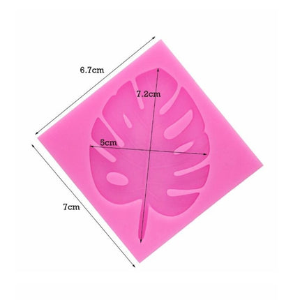 2 PCS DIY Tree Leaf Fondant Mould Chocolate Cake Decorating Mould(Pink)-garmade.com