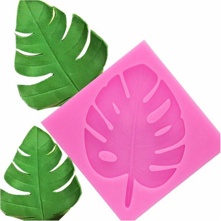 2 PCS DIY Tree Leaf Fondant Mould Chocolate Cake Decorating Mould(Pink)-garmade.com