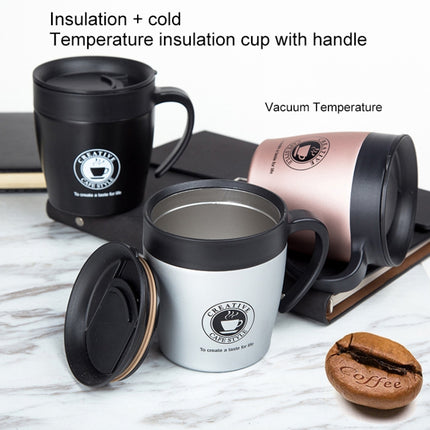 Handle Coffee Mug Stainless Steel Thermos Cups Vacuum Flask Water Bottle Bussiness Portable Thermo Cup(Rose Golden)-garmade.com