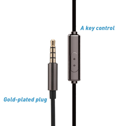 3.5mm Jack Noise Reduction Wire-controlled Earphone for Android Phones / PC / MP3 Players / Laptops, Cable Length: 1.2m(Rose Gold)-garmade.com