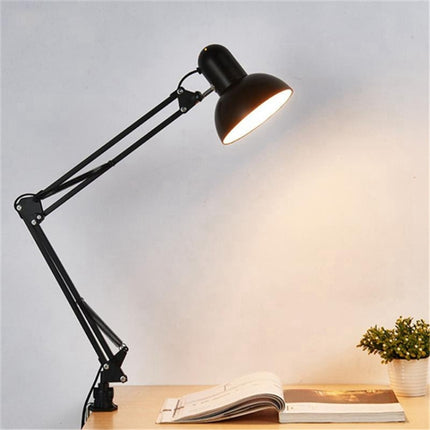 Flexible Swing Arm Clamp Mount Table Lamp Office Studio Home Table Desk Light, US Plug-garmade.com