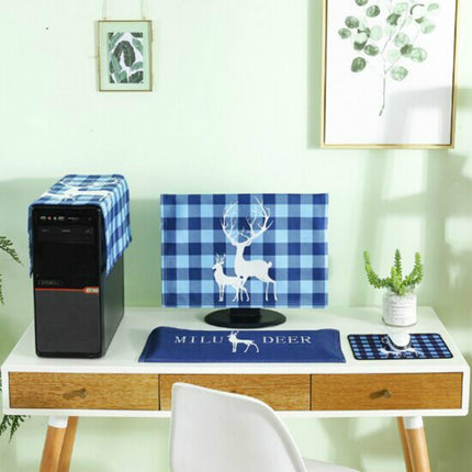 3 in 1 Simple Desktop Computer PC Dust Cover, Size:20-22 inch(Deer)-garmade.com