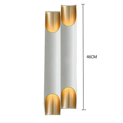 White light Modern Wall Lamp LED Aluminum Alloy Pipe Lighting, Style:Single-tube Gold-garmade.com
