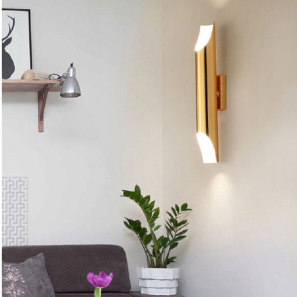 warm light Modern Wall Lamp LED Aluminum Alloy Pipe Lighting, Style:Double-tube Gold-garmade.com