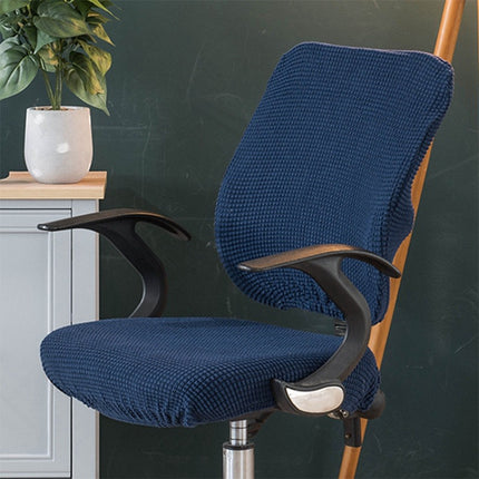 Universal Stretch Office Chair Cover, Size:Back Cover + Cushion Cover(Deep Blue)-garmade.com