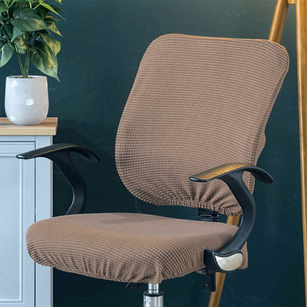 Universal Stretch Office Chair Cover, Size:Back Cover + Cushion Cover(Chocolate)-garmade.com