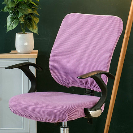 Universal Stretch Office Chair Cover, Size:Back Cover + Cushion Cover(Light Purple)-garmade.com