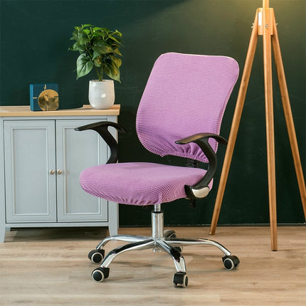 Universal Stretch Office Chair Cover, Size:Back Cover + Cushion Cover(Light Purple)-garmade.com