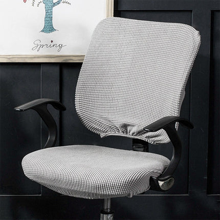 Universal Stretch Office Chair Cover, Size:Back Cover + Cushion Cover(Silver Grey)-garmade.com