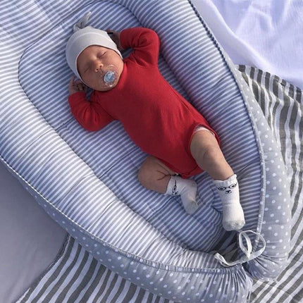 80*50cm Baby Bed Newborn Nursing Bionic Bed Crib Cot Baby Sleeping Artifact Bed Travel Bed Bumper(C1)-garmade.com
