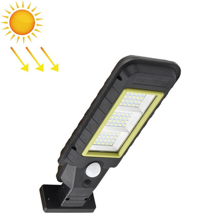 60 LED Solar Lamp Body Induction Wall Lamp LED Outdoor Waterproof Lighting Street Lamp(Green Edge)-garmade.com