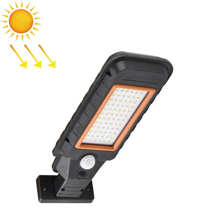 72 LED Solar Lamp Body Induction Wall Lamp LED Outdoor Waterproof Lighting Street Lamp(Orange Edge)-garmade.com