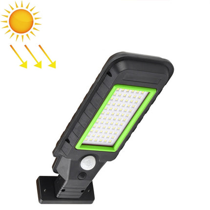 72 LED Solar Lamp Body Induction Wall Lamp LED Outdoor Waterproof Lighting Street Lamp(Green Edge)-garmade.com