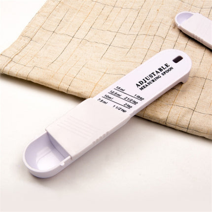 5 Sets Creative Gadgets Adjustable Plastic Measuring Spoons Seasoning Combination Measuring Spoon-garmade.com