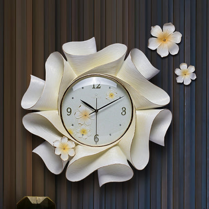 Creative Wall Clock Pure Hand-painted Wall Clock(Yellow)-garmade.com