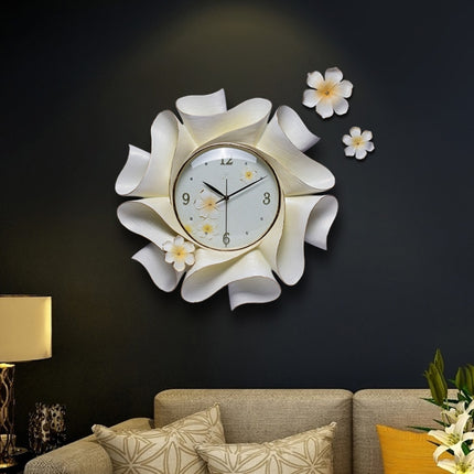 Creative Wall Clock Pure Hand-painted Wall Clock(Yellow)-garmade.com