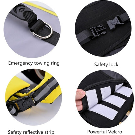Pet Life Jacket Airbag Inflatable Dog Folding Safety Swimsuit, Size:M-garmade.com
