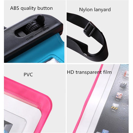 2 PCS Multipurpose Single Shoulder Outdoor Transparent Waterproof Bag for Mobile Phone Small Objects(Rose Red)-garmade.com