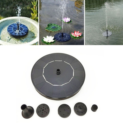Garden Automatic Solar Floating Fountain Waterfall(Black)-garmade.com