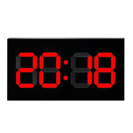Creative Wall Clock Alarm Clock Simple Remote Control Perpetual Calendar Electronic Clock US Plug, Style:Single-sided Remote Control(Red Font)-garmade.com