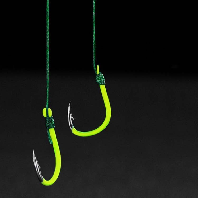 15 PCS / 3 Sets Stranded Double Hook Anti-winding Silver Carp Fishing Group Spring Fishing Hook, Specification:9(Fluorescent Hook)-garmade.com