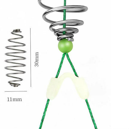 15 PCS / 3 Sets Stranded Double Hook Anti-winding Silver Carp Fishing Group Spring Fishing Hook, Specification:11(Fluorescent Hook)-garmade.com