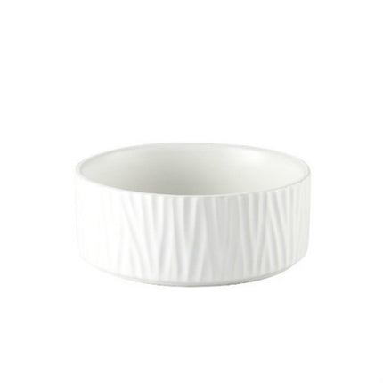 15.5cm/850ml Cat Dog Food Bowl Pet Ceramic Bowl, Style:Bowl(White)-garmade.com