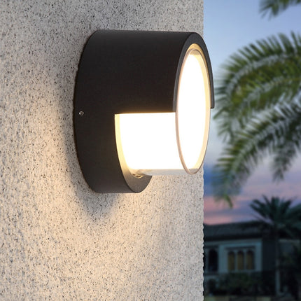 13cm Round Shape 10W 3000K Patio Porch Garden Light Outdoor IP54 Waterproof LED Wall Lamp-garmade.com
