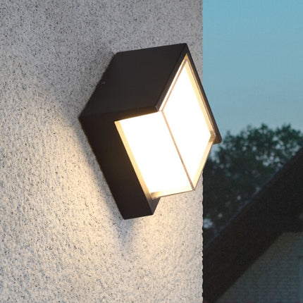 16cm Square Shape 10W 3000K Patio Porch Garden Light Outdoor IP54 Waterproof LED Wall Lamp-garmade.com