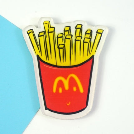 5 PCS Cartoon Food Soft Magnetic Message Board Blackboard Refrigerator Magnet(French Fries)-garmade.com