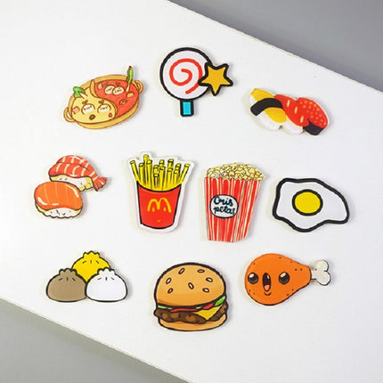 5 PCS Cartoon Food Soft Magnetic Message Board Blackboard Refrigerator Magnet(French Fries)-garmade.com