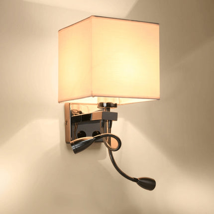 Creative Minimalist Living Room Bedroom Bedside Lamp Hotel Reading Lamp, Lampshade Color:Single Tube White-garmade.com