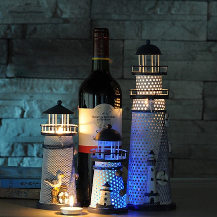 Creative Decorative Wrought Iron Flash Tower LED Night Light, Size:Small 14cm-garmade.com