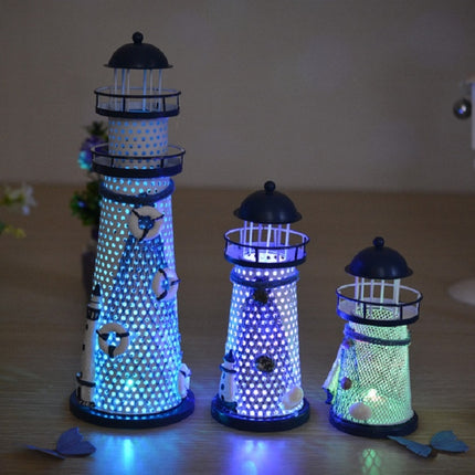 Creative Decorative Wrought Iron Flash Tower LED Night Light, Size:Large 30cm-garmade.com
