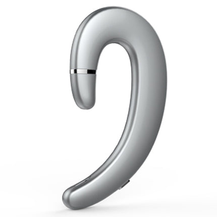 ET Bluetooth Earphone Wireless Headset Handsfree Ear Hook Waterproof Noise Cancelling Earphone with Mic for Android IPhone(silver)-garmade.com
