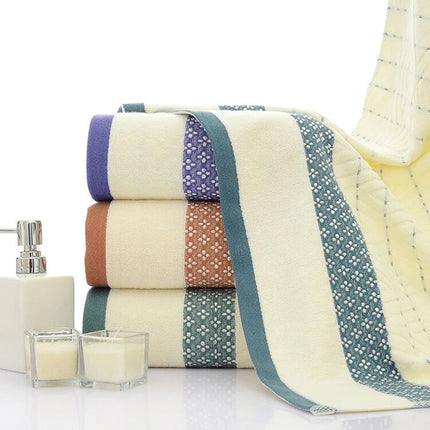 Business Hotel Cotton Rhombus Check Towel(Khaki)-garmade.com