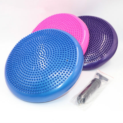 Thick Explosion-proof Yoga Special Massage Balance Cushion, Diameter: 33cm, Specification:With Gas Needle(Purple)-garmade.com